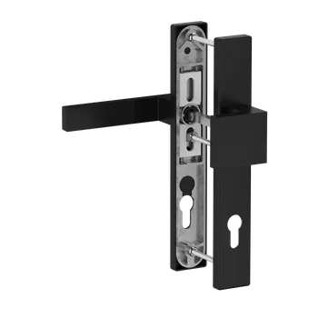 Dveřní kování Hliníková sada se štítem klika/koule, RAL9005 matná