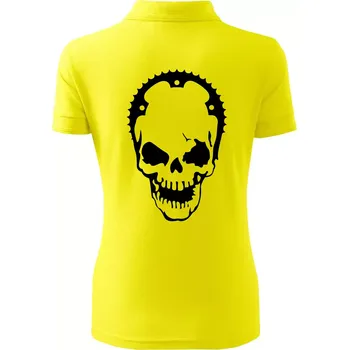 Rozeta lebka - Polokošile dámská Pique Polo - XS ( Citrónová )