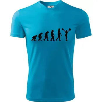 Evolution cheerleading - roztleskávačka - Dětské triko sportovní (dresovina) - 146 cm/10 let ( Světlý tyrkys )