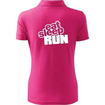 Eat sleep run velké - Polokošile dámská Pique Polo - S ( Purpurová )