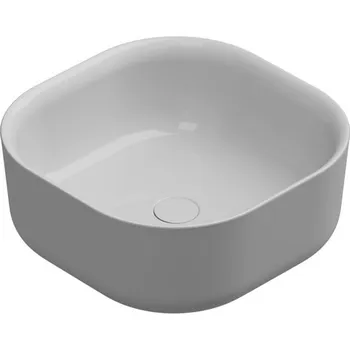 Umyvadlo Umyvadlo na desku Hit, keramické, dvoubarevné , 42x42 cm, HILAVQU42BI000033