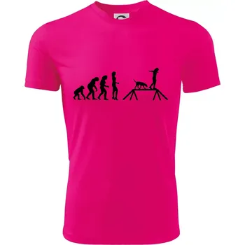 Chlapecké tričko Evoluce agility žena - Dětské triko sportovní (dresovina) - 122 cm/6 let ( Neon Pink )