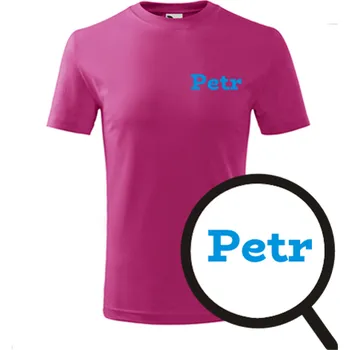 Purpurové dětské tričko Petr - dětské tričko se jménem - barva purpurová - velikost 6let