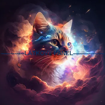 Látkový panel - Kočka - KČ-167 Velikost: 20x20cm, Materiál: Teplákovina nepočesaná