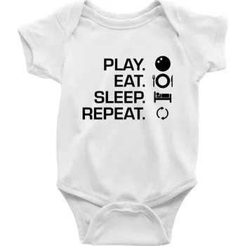 Kojenecký body Play eat sleep squash - Body kojenecké s krátkým rukávem - Krátký r. do 3 měs ( Bílá )