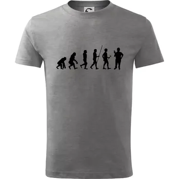 Evoluce instalatér - Tričko dětské bavlněné - 98 cm / 2 roky ( Tmavě šedý melír )