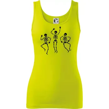 Tancující kostlivci - Dámské tílko - XL ( Limetková )