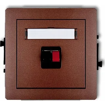 Elektrická zásuvka Zásuvka do zdi Karlik hnědá