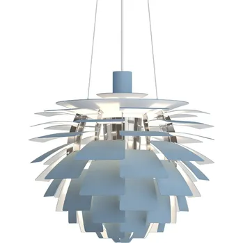 Závěsné svítidlo PH Artichoke Ø 48 cm "Dusty Blue / Chrome" Louis Poulsen