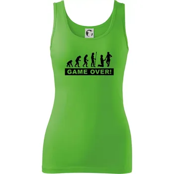 Dámské tričko Game over evoluce - Dámské tílko - M ( Apple Green )