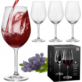 Sklenice Skleničky na červené víno EDANTI, bezbarvé, 690 ml, 4 ks