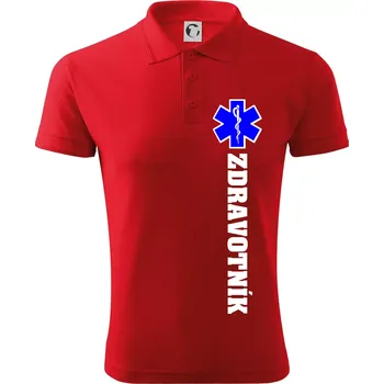 Pánská košile Hvězda života - zdravotník - Polokošile pánská Pique Polo 203 - 5XL ( Červená )