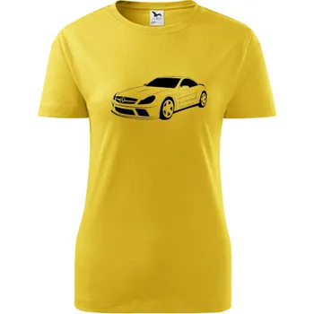 Žluté dámské tričko Mercedes S Coupé - barva žlutá - velikost M