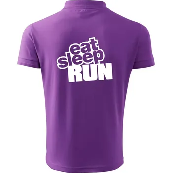 Pánská košile Eat sleep run velké - Polokošile pánská Pique Polo 203 - S ( Fialová )