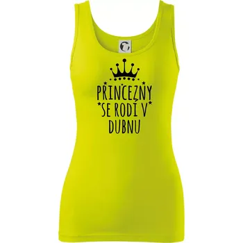 Princezny se rodí v dubnu - Dámské tílko - 2XL ( Limetková )