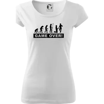 Dámské tričko Game over evoluce - Dámské triko Pure - M ( Bílá )