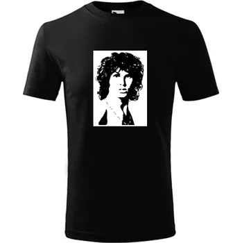 Dětská móda Černé dětské tričko Jim Morrison - barva černá - velikost 4roky