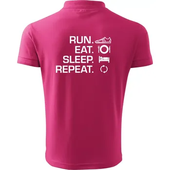 Pánská košile Run eat sleep repeat - Polokošile pánská Pique Polo 203 - 3XL ( Purpurová )