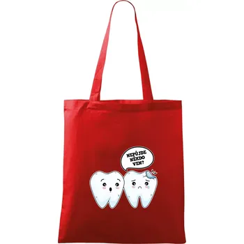 Nepůjde někdo ven - Taška bavlněná - 42 x 38 cm ( Červená )