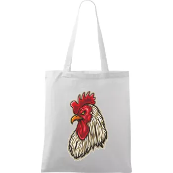 Kohout naštvaný - Taška bavlněná - 42 x 38 cm ( Bílá )
