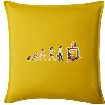 Polštář Evoluce 3D tisk - Polštář 50x50 - 50x50 - Pouze potah ( Žlutá )