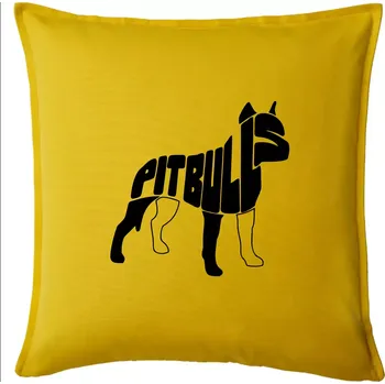 Polštář Pit Bull Teriér - Polštář 50x50 - 50x50 - Pouze potah ( Žlutá )