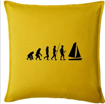 Polštář Evoluce plachtění - Polštář 50x50 - 50x50 - Pouze potah ( Žlutá )
