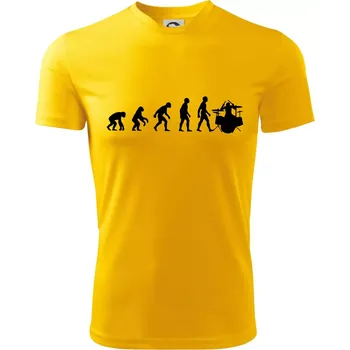 Evoluce bubeník - Dětské triko sportovní (dresovina) - 158 cm/12 let ( Žlutá )