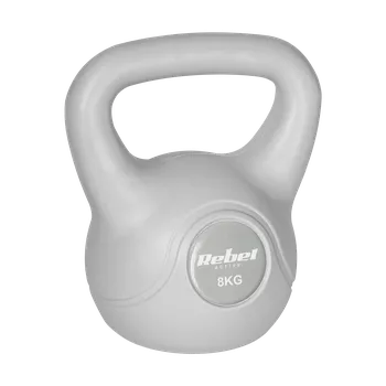 Bit Kettlebell Bitumenový 8 kg šedý REBEL ACTIVE RBA-2322G-08