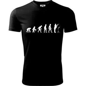 Evoluce sbormistr z boku - Dětské triko sportovní (dresovina) - 158 cm/12 let ( Černá )