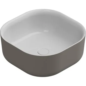 Umyvadlo Umyvadlo na desku Hit, keramické, dvoubarevné , 42x42 cm, HILAVQU42BI000030