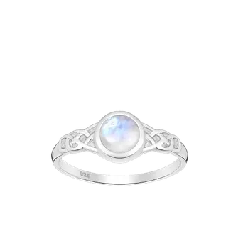 Prsten ÉIRE prsten s keltským motivem a měsíčním kamenem Velikost prstenu: 9 (59/60)