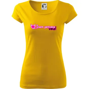 Dámské tričko Jsem potvora, vole! - Dámské triko Pure - XS ( Žlutá )