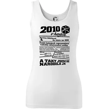 Dámské tričko 2010 v kostce - Dámské tílko - L ( Bílá )