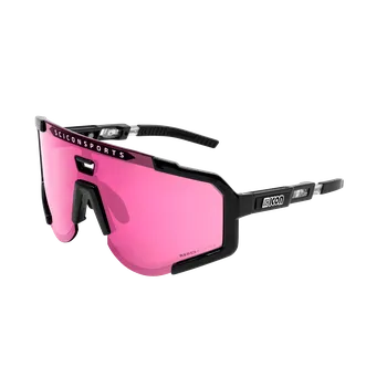Sluneční brýle Brýle SCICON Aeroscope Black Pink + Green Trail Lenses
