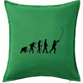 Polštář Evoluce rybaření - Polštář 50x50 - 50x50 - Pouze potah ( Středně zelená )
