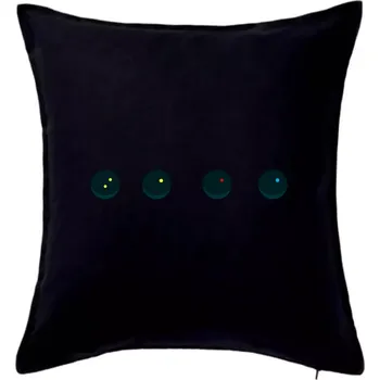 Polštář Evolution squash ball - Polštář 50x50 - 50x50 - Pouze potah ( Černá )