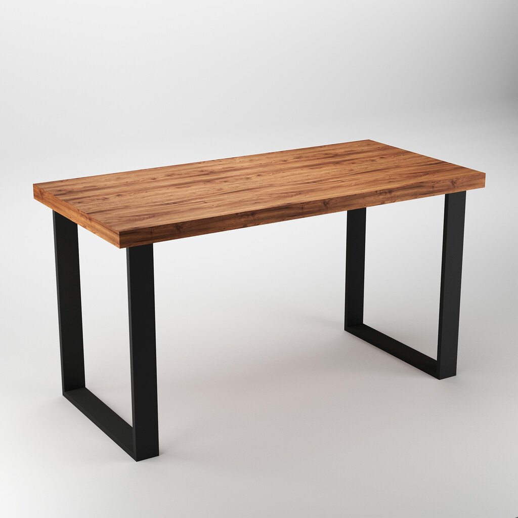 In-Design Stolová podnož Industry U šířka 600 mm, výška 710 černá matná