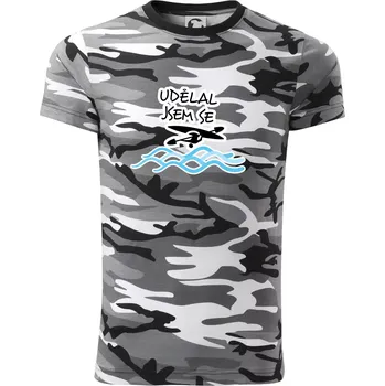 Udělal jsem se - Army CAMOUFLAGE - XL ( Šedý maskáč )