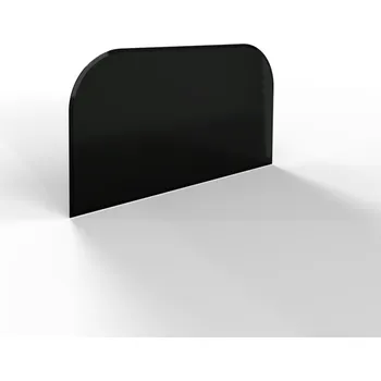 Sklo pod kamna - FLAMINGO Oblouk 1000x550 mm, černé, fazeta / 2xR200 / 6 mm