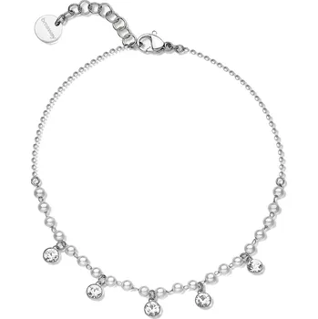 Šperk Brosway Půvabný ocelový náramek na nohu s perlami Chant BAH89 + 2 měsíce na vrácení zboží