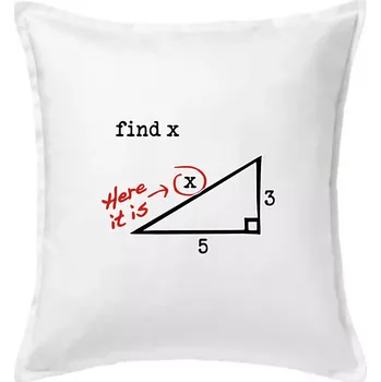 Polštář Find X - geometrie - Polštář 50x50 - 50x50 - Pouze potah ( Bílá )