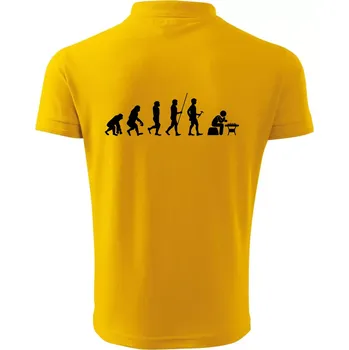 Pánská košile Evoluce šachy - Polokošile pánská Pique Polo 203 - M ( Žlutá )