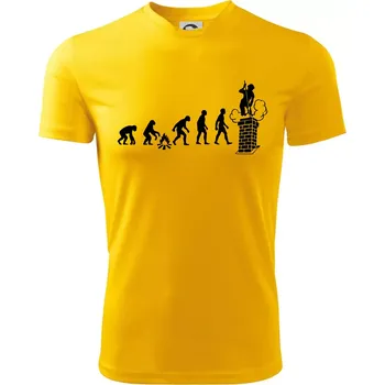Chlapecké tričko Evoluce kominík - Dětské triko sportovní (dresovina) - 158 cm/12 let ( Žlutá )