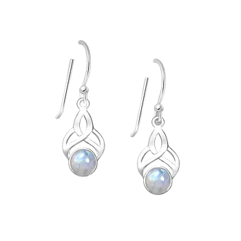 Prsten ÉIRE náušnice s přírodním měsíčním kamenem a keltským motivem