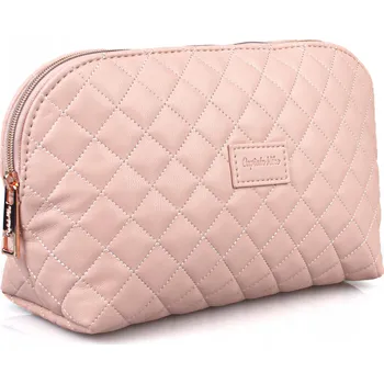 Kosmetická taška Dámská kosmetická taštička prošívaná do koupelny růžová