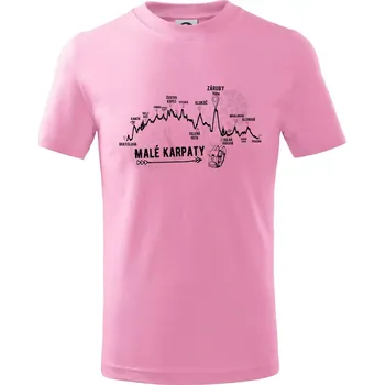 Chlapecké tričko Profil Malé karpaty - Tričko dětské bavlněné - 98 cm / 2 roky ( Růžová )