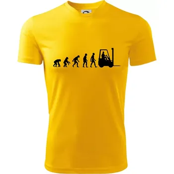 Chlapecké tričko Evoluce ještěrka - Dětské triko sportovní (dresovina) - 158 cm/12 let ( Žlutá )