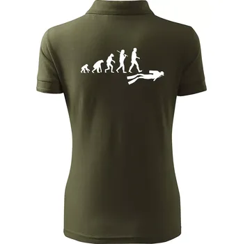 Evoluce potápění - Polokošile dámská Pique Polo - 2XL ( Military )