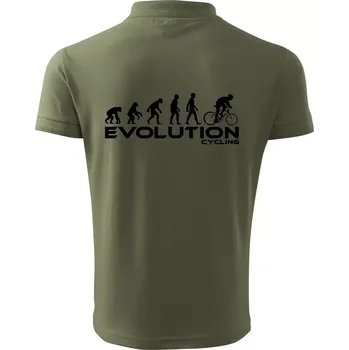 Pánská košile Evoluce cyklistiky - Polokošile pánská Pique Polo 203 - M ( Khaki )